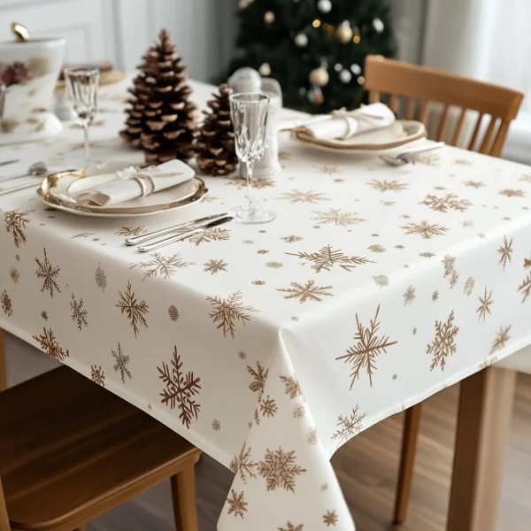 tablecloth with_snowflakes_print_pattern_zelta parslas apals galdauts