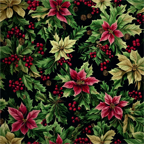 Ziemassvetku puke svētku salvetes Christmas flower napkin set